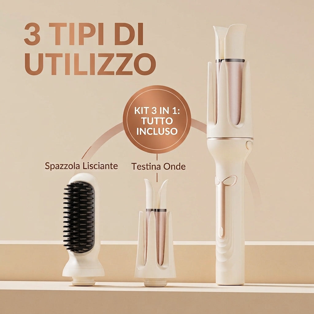 Kit Spazzola Multifunzione Con Testine Intercambiabili